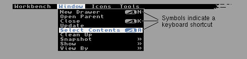  Figure 6-4: Menu Items with Command Key Shortcuts 